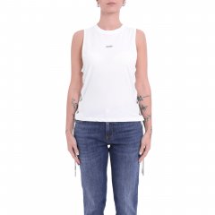 Canotta 25EDS54987 donna DISCLAIMER Bianco