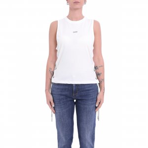 Canotta 25EDS54987 donna DISCLAIMER Bianco