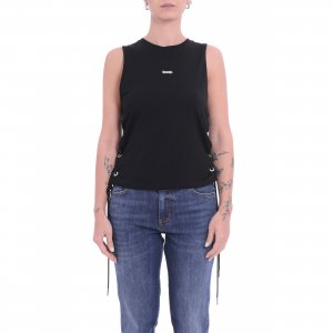 Canotta 25EDS54987 donna DISCLAIMER Nero