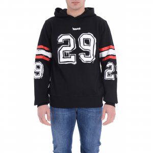 Felpa 25EDS54894 uomo DISCLAIMER Nero