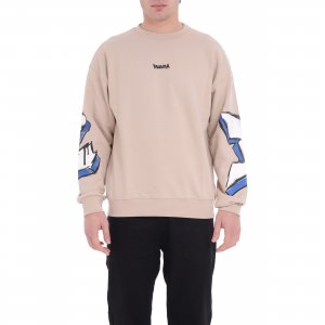Felpa 25EDS54818 uomo DISCLAIMER Beige