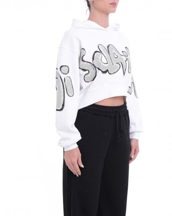 Felpa 25EDS54915 donna DISCLAIMER Bianco Felpa 25EDS54915 donna DISCLAIMER Bianco