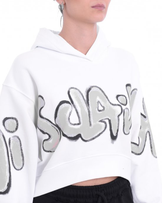 Felpa 25EDS54915 donna DISCLAIMER Bianco Felpa 25EDS54915 donna DISCLAIMER Bianco