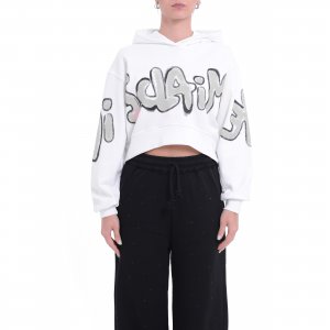 Felpa 25EDS54915 donna DISCLAIMER Bianco