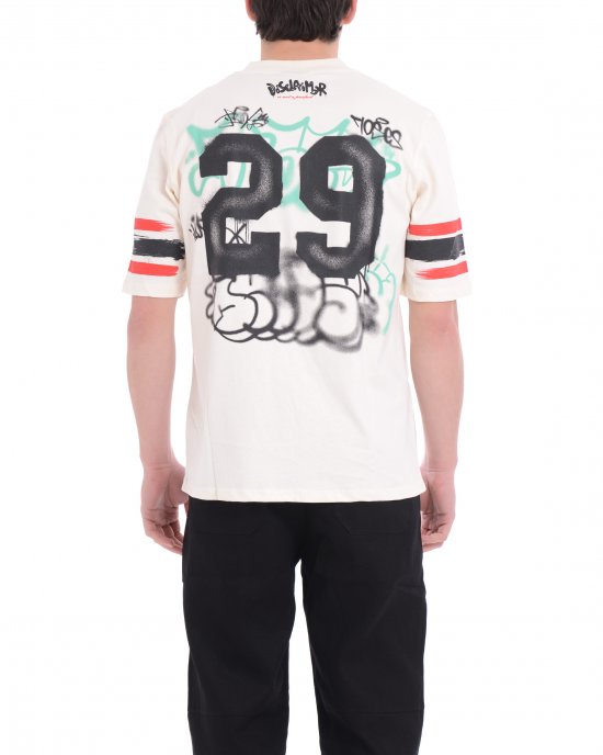 T-shirt 25EDS54889 uomo DISCLAIMER Avorio