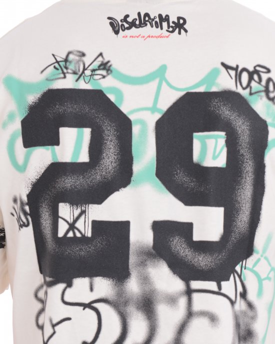 T-shirt 25EDS54889 uomo DISCLAIMER Avorio
