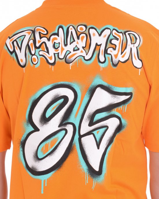 T-shirt 25EDS54891 uomo DISCLAIMER Arancione