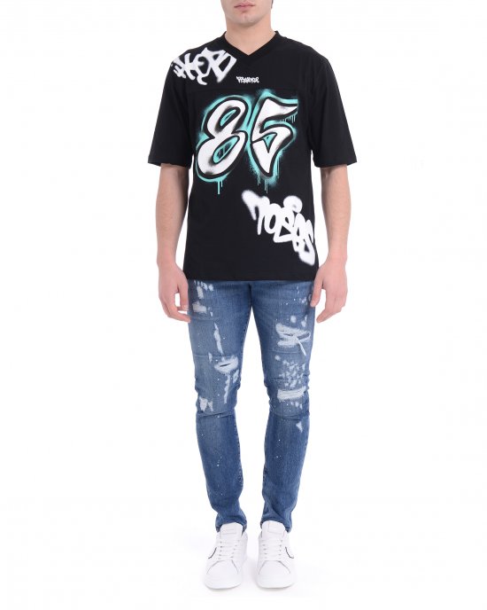 T-shirt 25EDS54891 uomo DISCLAIMER Nero