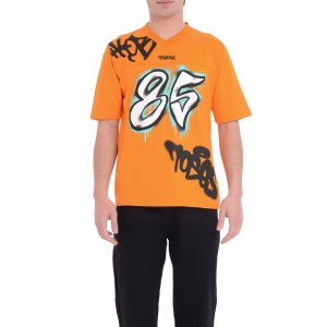 T-shirt 25EDS54891 uomo DISCLAIMER Arancione