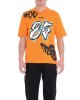 T-shirt 25EDS54891 uomo DISCLAIMER Arancione