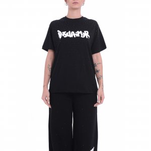 T-shirt 25EDS54927 donna DISCLAIMER Nero