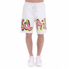 Bermuda in felpa 25EDS54816 uomo DISCLAIMER Bianco
