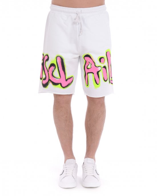 Bermuda in felpa 25EDS54816 uomo DISCLAIMER Bianco Bermuda in felpa 25EDS54816 uomo DISCLAIMER Bianco