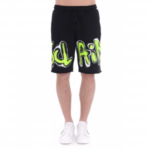 Bermuda in felpa 25EDS54816 uomo DISCLAIMER Nero