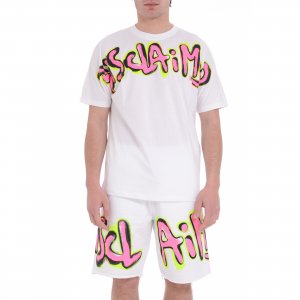 T-shirt 25EDS54815 uomo DISCLAIMER Bianco