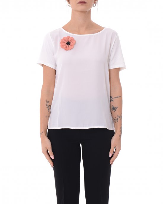 T-shirt ONDA 2511971033200 donna PENNY BLACK Bianco