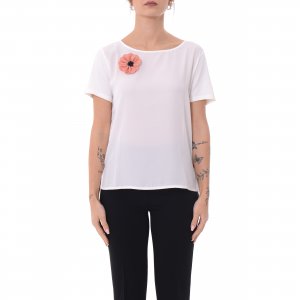 T-shirt ONDA 2511971033200 donna PENNY BLACK Bianco