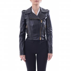 Giacca in pelle GD47Z51E2 donna ELISABETTA FRANCHI Nero