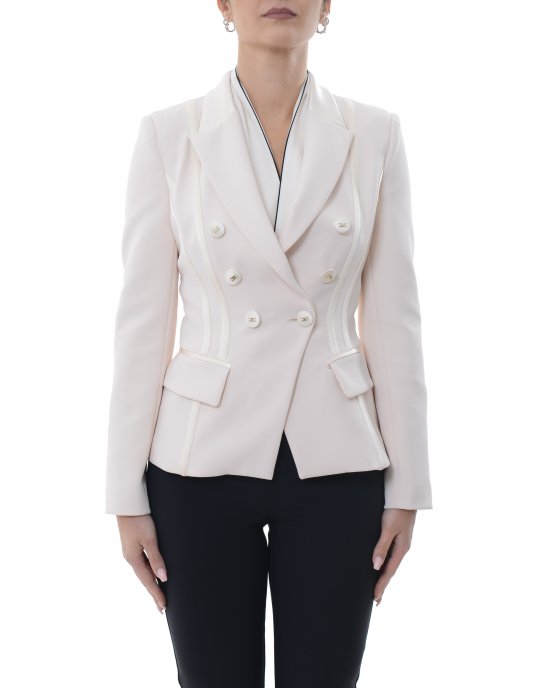 Giacca GI14251E2 donna ELISABETTA FRANCHI Avorio Giacca GI14251E2 donna ELISABETTA FRANCHI Avorio