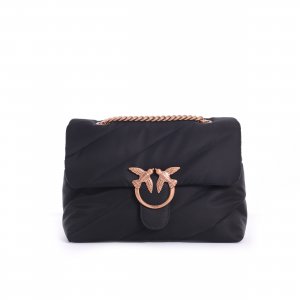 Borsa Love Puff Classic Cl Recycled Fabric 100038 donna PINKO Nero