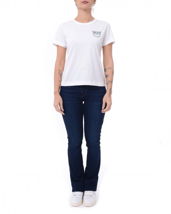 T-shirt Nambrone 103320 PINKO donna pe Bianco