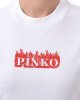T-shirt Trapani High Trim A2D6 105050 PINKO donna Bianco T-shirt Trapani High Trim A2D6 105050 PINKO donna Bianco