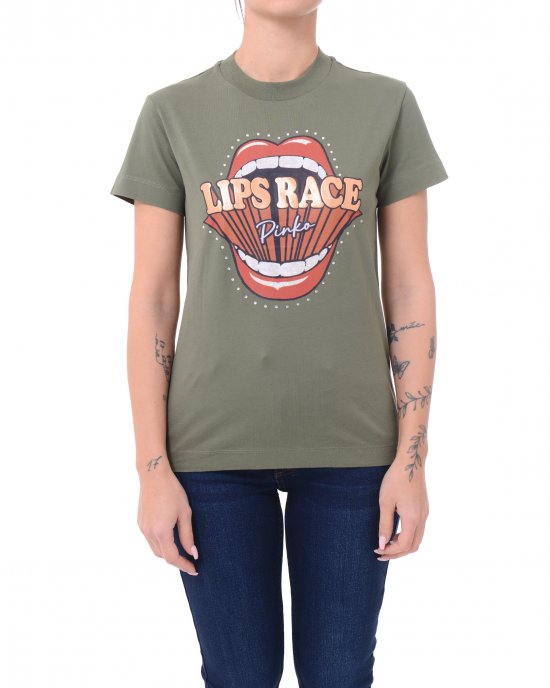 T-shirt Trapani High Trim A2D8 105050 PINKO donna Verde