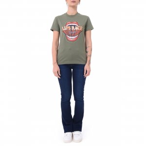 T-shirt Trapani High Trim A2D8 105050 PINKO donna Verde