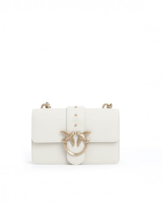 Tracolla Love One Mini Cl Vitello Seta 100059 donna PINKO pe Bianco Tracolla Love One Mini Cl Vitello Seta 100059 donna PINKO pe Bianco