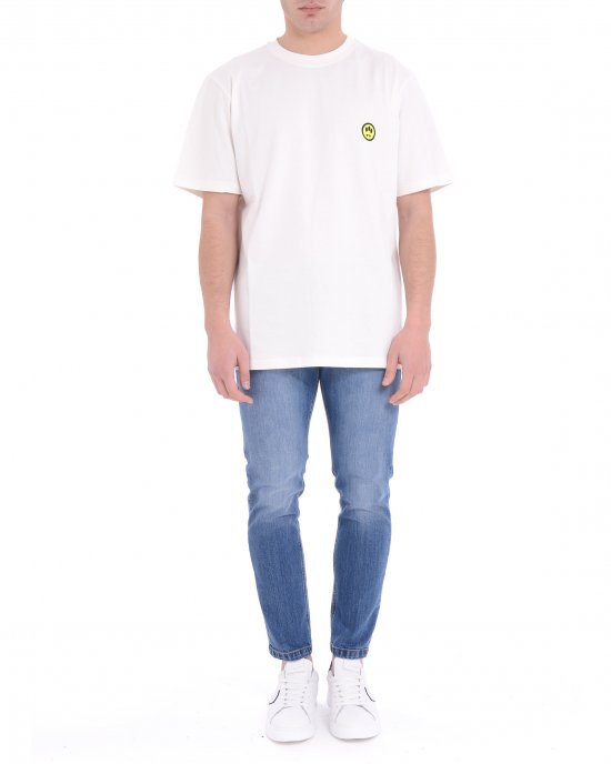 T-shirt S5BWUATH087 uomo BARROW Bianco T-shirt S5BWUATH087 uomo BARROW Bianco