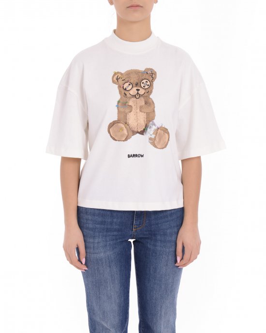 T-shirt S5BWUATH153 donna BARROW Bianco T-shirt S5BWUATH153 donna BARROW Bianco