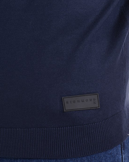 Maglioncino UMP25014MA uomo JOHN RICHMOND Blu Maglioncino UMP25014MA uomo JOHN RICHMOND Blu
