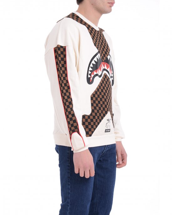 Felpa SP691 uomo SPRAYGROUND Avorio Felpa SP691 uomo SPRAYGROUND Avorio