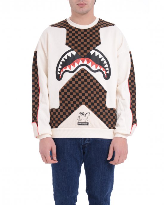 Felpa SP691 uomo SPRAYGROUND Avorio Felpa SP691 uomo SPRAYGROUND Avorio