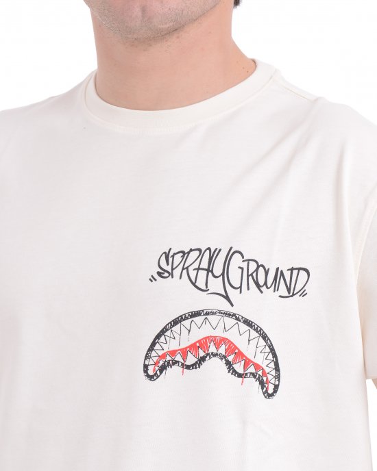 T-shirt SP696 uomo SPRAYGROUND Avorio T-shirt SP696 uomo SPRAYGROUND Avorio