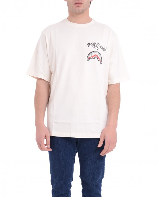 T-shirt SP696 uomo SPRAYGROUND Avorio T-shirt SP696 uomo SPRAYGROUND Avorio