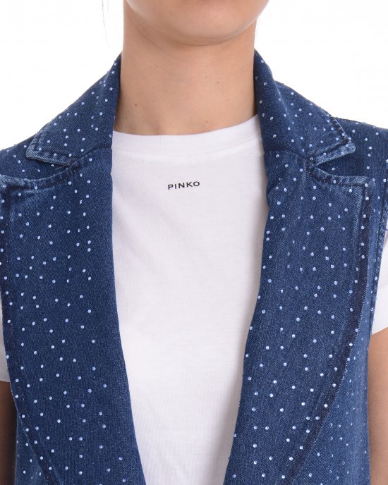 Gilet Lalla 2511151022200 donna PENNY BLACK, Blu denim