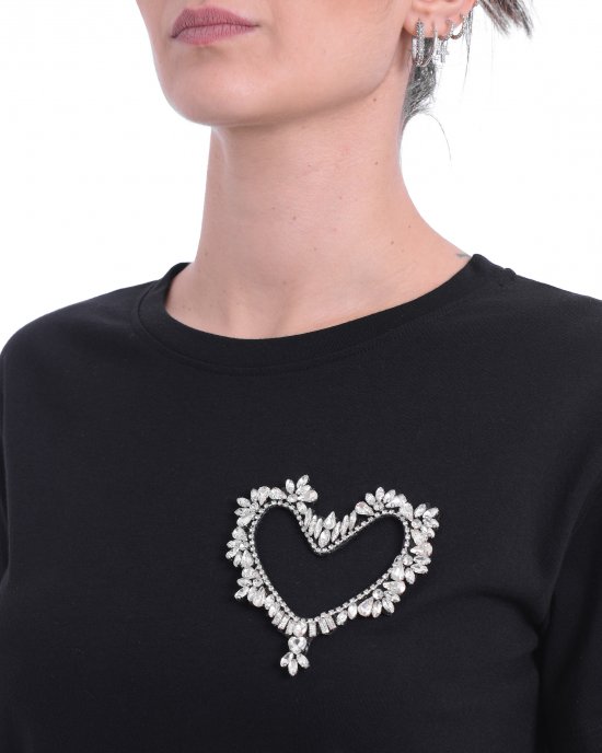 T-shirt SOLE 2511971023200 donna PENNY BLACK Nero-Argento T-shirt SOLE 2511971023200 donna PENNY BLACK Nero-Argento