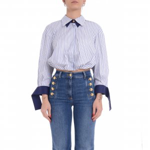 Camicia CA09452E2 donna ELISABETTA FRANCHI Bianco-Blu