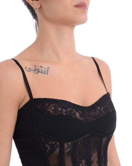 Top Cardellino 104943 donna PINKO Nero