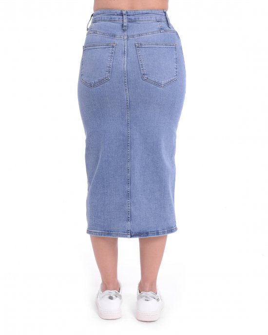 Gonna in jeans Oswalda donna KOCCA Denim chiaro