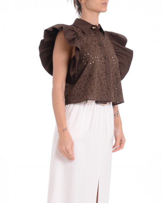 Camicia Gavy donna KOCCA Marrone