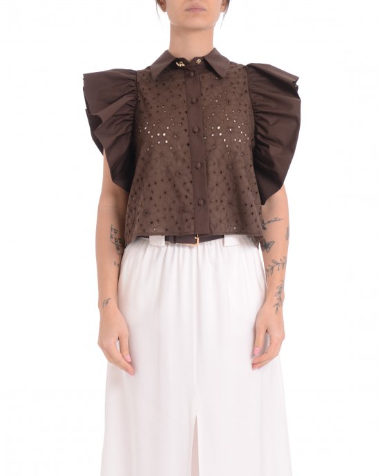 Camicia Gavy donna KOCCA Marrone