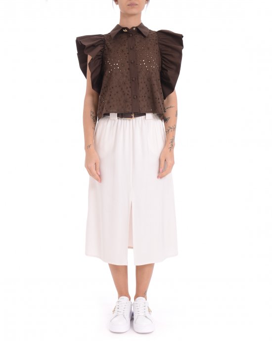 Gonna Leander donna KOCCA Bianco