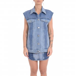 Gilet Kigali 104956 donna PINKO Denim chiaro