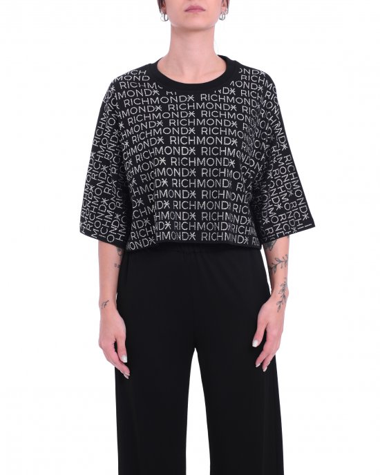 T-shirt UWP25199TS donna JOHN RICHMOND Nero T-shirt UWP25199TS donna JOHN RICHMOND Nero