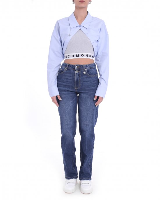 Camicia UWP25029CA donna JOHN RICHMOND Celeste Camicia UWP25029CA donna JOHN RICHMOND Celeste