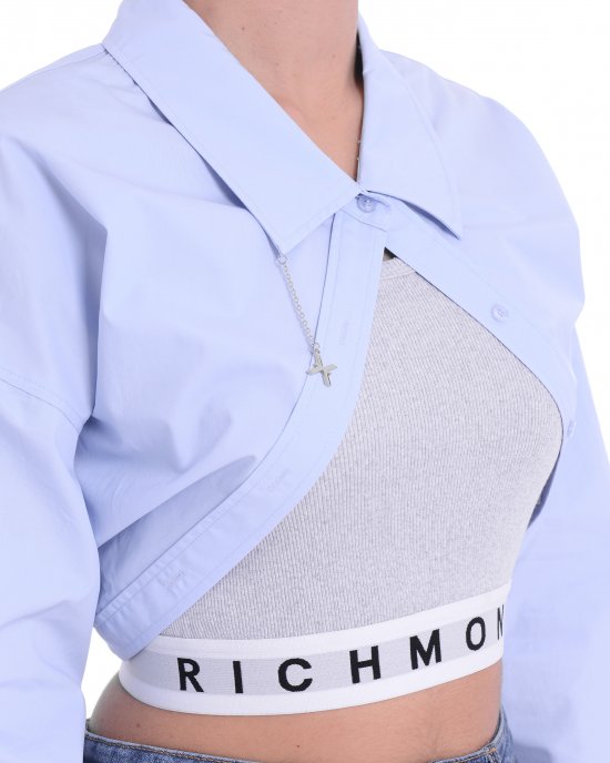 Camicia UWP25029CA donna JOHN RICHMOND Celeste Camicia UWP25029CA donna JOHN RICHMOND Celeste