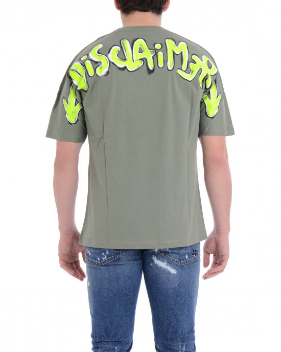 T-shirt 25EDS54802 uomo DISCLAIMER Verde
