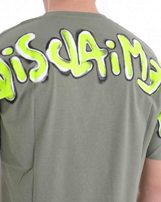 T-shirt 25EDS54802 uomo DISCLAIMER Verde